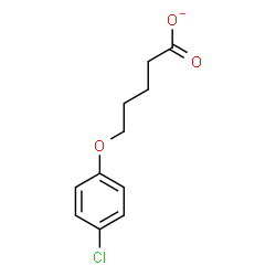 ChemSpider 2D Image | 5-(4-Chlorophenoxy)pentanoate | C11H12ClO3