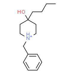 ChemSpider 2D Image | 1-Benzyl-4-butyl-4-hydroxypiperidinium | C16H26NO