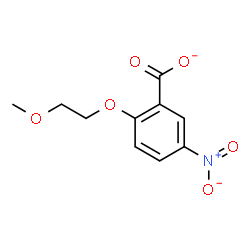 ChemSpider 2D Image | 2-(2-Methoxyethoxy)-5-nitrobenzoate | C10H10NO6