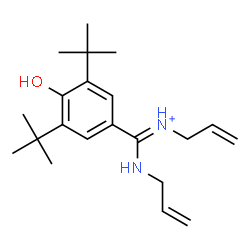 ChemSpider 2D Image | (Z)-N-Allyl(allylamino)[4-hydroxy-3,5-bis(2-methyl-2-propanyl)phenyl]methaniminium | C21H33N2O