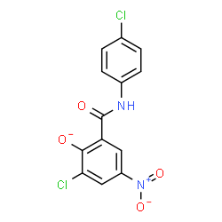 ChemSpider 2D Image | 2-Chloro-6-[(4-chlorophenyl)carbamoyl]-4-nitrophenolate | C13H7Cl2N2O4