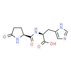 ChemSpider 2D Image | 5-Oxo-L-prolyl-L-histidine | C11H14N4O4