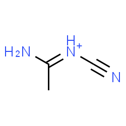 ChemSpider 2D Image | (1E)-1-Amino-N-cyanoethaniminium | C3H6N3