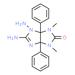 ChemSpider 2D Image | 4,5-Diamino-1,3-dimethyl-3a,6a-diphenyl-3,3a,4,6a-tetrahydroimidazo[4,5-d]imidazol-2(1H)-one | C18H20N6O