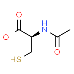 ChemSpider 2D Image | (2R)-2-Acetamido-3-sulfanylpropanoate | C5H8NO3S