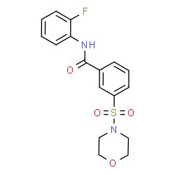 ChemSpider 2D Image | N-(2-Fluorophenyl)-3-(4-morpholinylsulfonyl)benzamide | C17H17FN2O4S