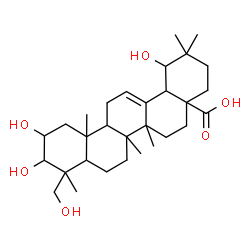 ChemSpider 2D Image | 2,3,19,23-Tetrahydroxyolean-12-en-28-oic acid | C30H48O6