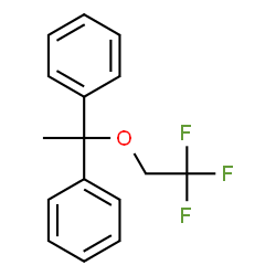 ChemSpider 2D Image | Ethane, 2,2,2-trifluoro-1-(1,1-diphenylethoxy)- | C16H15F3O