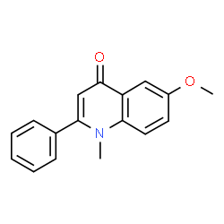 ChemSpider 2D Image | 6-Methoxy-1-methyl-2-phenyl-4(1H)-quinolinone | C17H15NO2