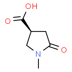 ChemSpider 2D Image | (3S)-1-Methyl-5-oxo-3-pyrrolidinecarboxylic acid | C6H9NO3
