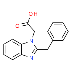 ChemSpider 2D Image | (2-benzyl-1,3-benzodiazol-1-yl)acetic acid | C16H14N2O2