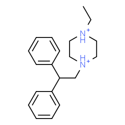 ChemSpider 2D Image | 1-(2,2-Diphenylethyl)-4-ethylpiperazinediium | C20H28N2