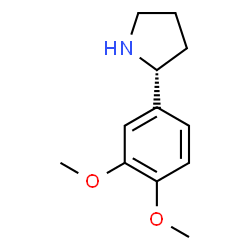 ChemSpider 2D Image | (2R)-2-(3,4-Dimethoxyphenyl)pyrrolidine | C12H17NO2
