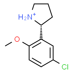 ChemSpider 2D Image | (2R)-2-(5-Chloro-2-methoxyphenyl)pyrrolidinium | C11H15ClNO