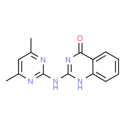 ChemSpider 2D Image | 4-quinazolinol, 2-[(4,6-dimethyl-2-pyrimidinyl)amino]- | C14H13N5O