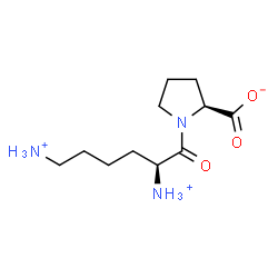 ChemSpider 2D Image | (2S)-1-[(2S)-2,6-Diammoniohexanoyl]-2-pyrrolidinecarboxylate | C11H22N3O3