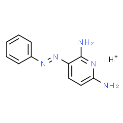 ChemSpider 2D Image | 2,6-Pyridinediamine, 3-[(E)-2-phenyldiazenyl]-, hydrogen salt | C11H12N5