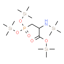 ChemSpider 2D Image | Trimethylsilyl 3-{bis[(trimethylsilyl)oxy]phosphoryl}-N-(trimethylsilyl)alaninate | C15H40NO5ψ4