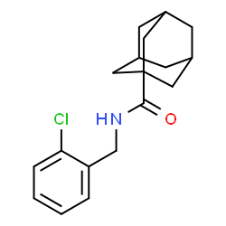 ChemSpider 2D Image | N-(2-Chlorobenzyl)-1-adamantanecarboxamide | C18H22ClNO