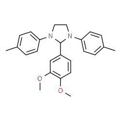 ChemSpider 2D Image | 2-(3,4-Dimethoxy-phenyl)-1,3-di-p-tolyl-imidazolidine | C25H28N2O2