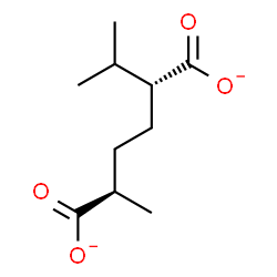 ChemSpider 2D Image | (2R,5R)-2-Isopropyl-5-methylhexanedioate | C10H16O4