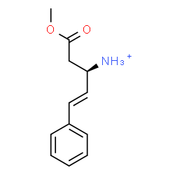 ChemSpider 2D Image | (1E,3R)-5-Methoxy-5-oxo-1-phenyl-1-penten-3-aminium | C12H16NO2