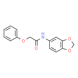 ChemSpider 2D Image | N-(1,3-Benzodioxol-5-yl)-2-phenoxyacetamide | C15H13NO4