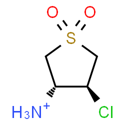 ChemSpider 2D Image | (3R,4S)-4-Chlorotetrahydro-3-thiophenaminium 1,1-dioxide | C4H9ClNO2S