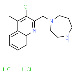 ChemSpider 2D Image | 3-Chloro-2-(1,4-diazepan-1-ylmethyl)-4-methylquinoline dihydrochloride | C16H22Cl3N3