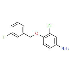 ChemSpider 2D Image | 3-Chloro-4-[(3-fluorobenzyl)oxy]aniline | C13H11ClFNO