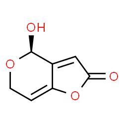 ChemSpider 2D Image | (4R)-4-Hydroxy-4H-furo[3,2-c]pyran-2(6H)-one | C7H6O4