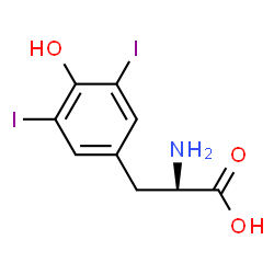 ChemSpider 2D Image | 3,5-Diiodo-D-tyrosine | C9H9I2NO3