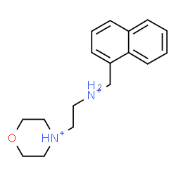 ChemSpider 2D Image | 4-{2-[(1-Naphthylmethyl)ammonio]ethyl}morpholin-4-ium | C17H24N2O