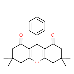 ChemSpider 2D Image | 3,3,6,6-Tetramethyl-9-p-tolyl-3,4,5,6,7,9-hexahydro-2H-xanthene-1,8-dione | C24H28O3