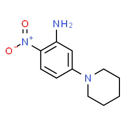 ChemSpider 2D Image | 2-Nitro-5-(1-piperidinyl)aniline | C11H15N3O2