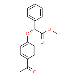 ChemSpider 2D Image | Methyl (2R)-(4-acetylphenoxy)(phenyl)acetate | C17H16O4