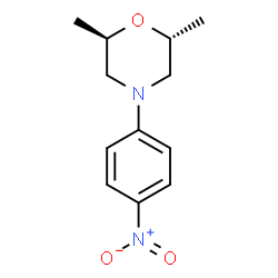 ChemSpider 2D Image | (2R,6R)-2,6-Dimethyl-4-(4-nitrophenyl)morpholine | C12H16N2O3