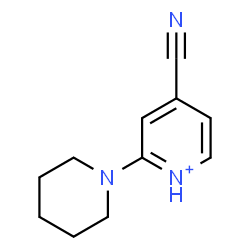 ChemSpider 2D Image | 4-Cyano-2-(1-piperidinyl)pyridinium | C11H14N3