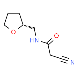 ChemSpider 2D Image | 2-Cyano-N-[(2R)-tetrahydro-2-furanylmethyl]acetamide | C8H12N2O2
