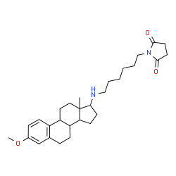 ChemSpider 2D Image | 1-(6-{[3-Methoxyestra-1,3,5(10)-trien-17-yl]amino}hexyl)-2,5-pyrrolidinedione | C29H42N2O3