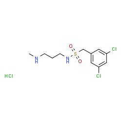 ChemSpider 2D Image | 1-(3,5-Dichlorophenyl)-N-[3-(methylamino)propyl]methanesulfonamide hydrochloride (1:1) | C11H17Cl3N2O2S