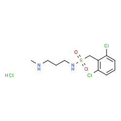 ChemSpider 2D Image | 1-(2,6-Dichlorophenyl)-N-[3-(methylamino)propyl]methanesulfonamide hydrochloride (1:1) | C11H17Cl3N2O2S