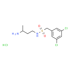 ChemSpider 2D Image | N-(3-Aminobutyl)-1-(3,5-dichlorophenyl)methanesulfonamide hydrochloride (1:1) | C11H17Cl3N2O2S