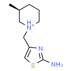 ChemSpider 2D Image | (3S)-1-[(2-Amino-1,3-thiazol-4-yl)methyl]-3-methylpiperidinium | C10H18N3S