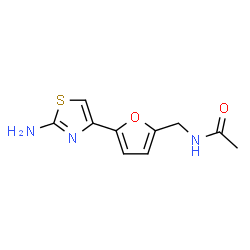ChemSpider 2D Image | N-([5-(2-AMINO-1,3-THIAZOL-4-YL)-2-FURYL]METHYL)ACETAMIDE | C10H11N3O2S