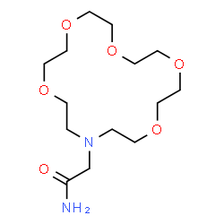 ChemSpider 2D Image | 2-(1,4,7,10,13-Pentaoxa-16-azacyclooctadecan-16-yl)acetamide | C14H28N2O6