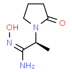 ChemSpider 2D Image | (1E,2S)-N'-Hydroxy-2-(2-oxo-1-pyrrolidinyl)propanimidamide | C7H13N3O2