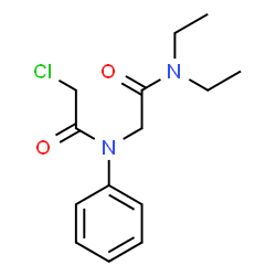 ChemSpider 2D Image | N~2~-(Chloroacetyl)-N,N-diethyl-N~2~-phenylglycinamide | C14H19ClN2O2