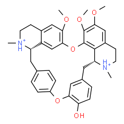 ChemSpider 2D Image | 12-Hydroxy-6,6',7-trimethoxy-2,2'-dimethylberbaman-2,2'-diium | C37H42N2O6