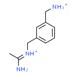 ChemSpider 2D Image | (E)-(1-Aminoethylidene)[3-(ammoniomethyl)benzyl]ammonium | C10H17N3